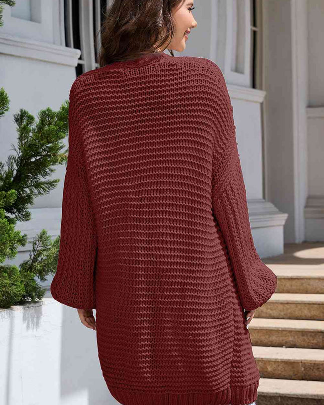 Open Front Longline Cardigan