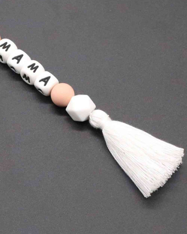 Assorted 2-Pack Mama Beaded Tassel Keychain