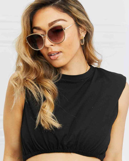 Full Rim Metal Frame Sunglasses