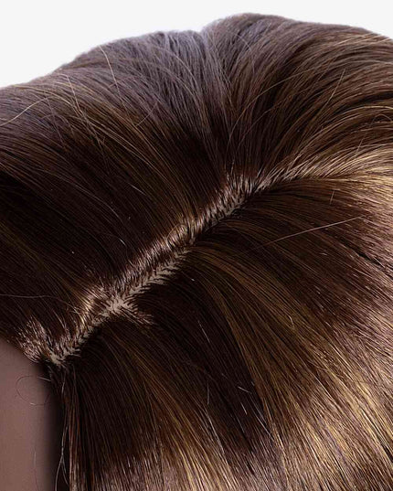 Full Machine Short Wave Bobo Wigs in Brown 10''