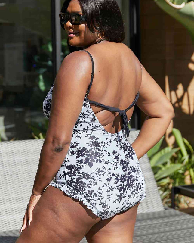 Marina West Swim Côte d'Azur Ruffle Trim One-Piece Swimsuit