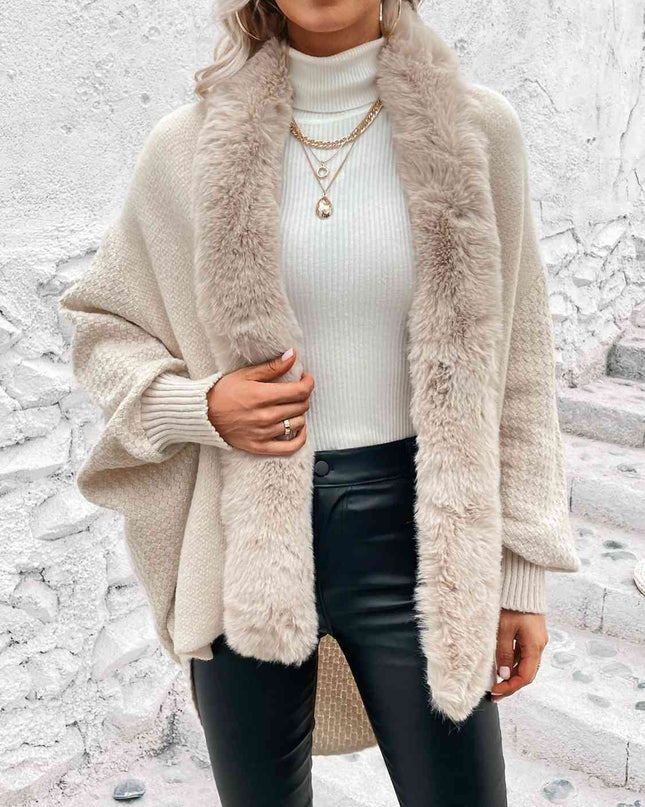 Open Front Dolman Sleeve Poncho