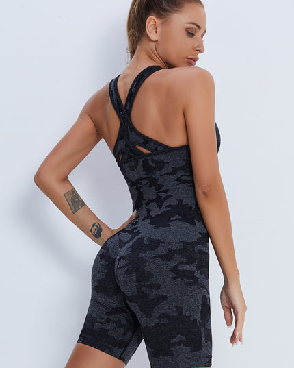 Crisscross Wide Strap Active Romper