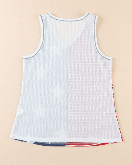 Star and Stripe V-Neck Tank