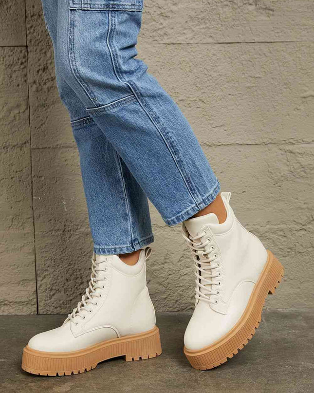 East Lion Corp Platform Combat Boots
