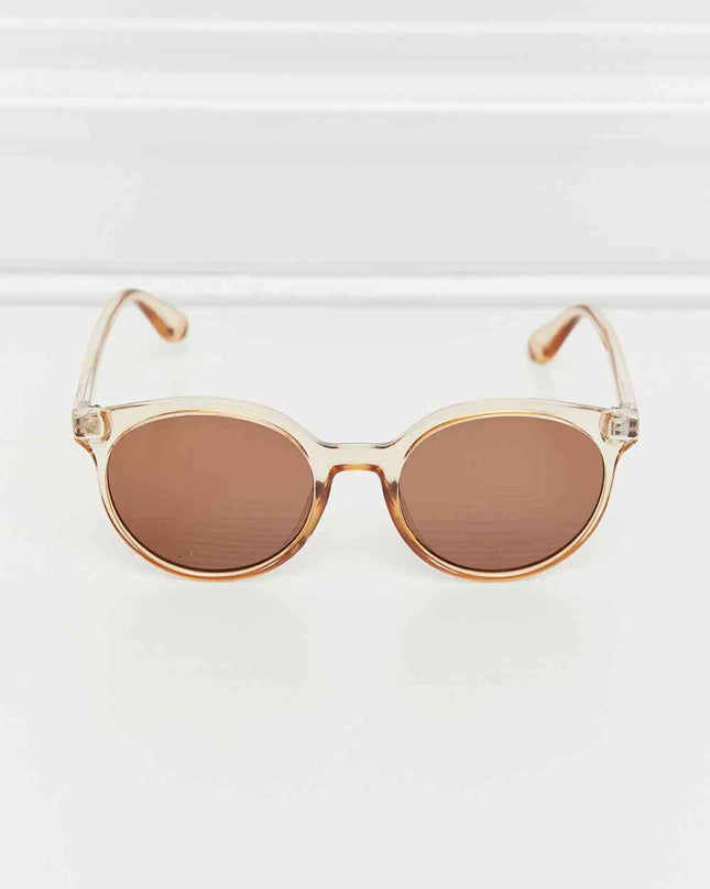 Round Full Rim Polycarbonate Frame Sunglasses