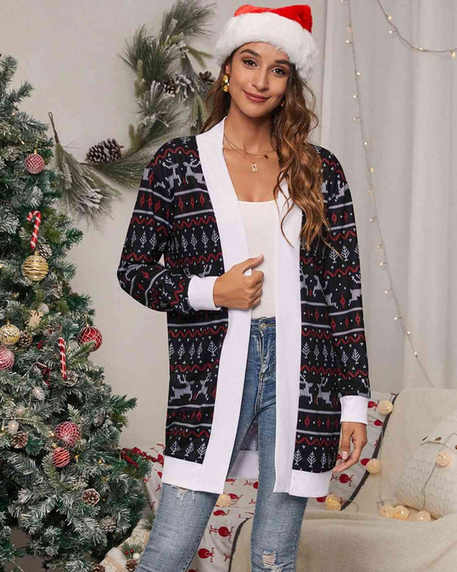 Christmas Open Front Cardigan