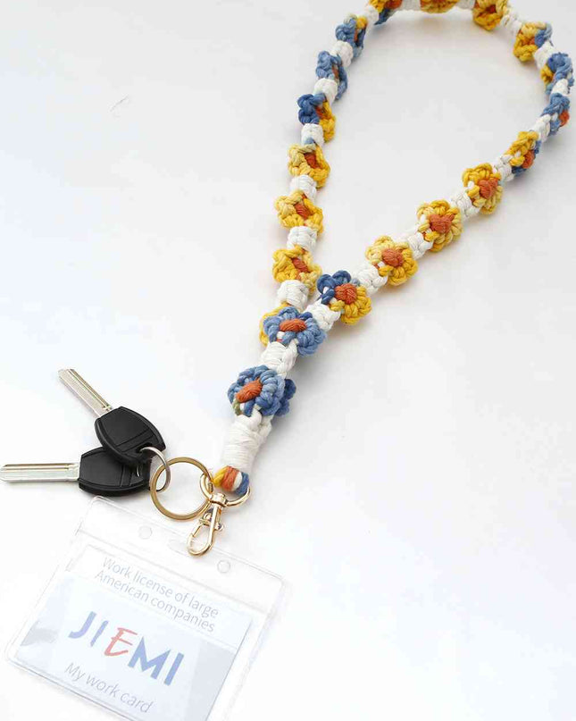 Floral Lanyard Key Chain