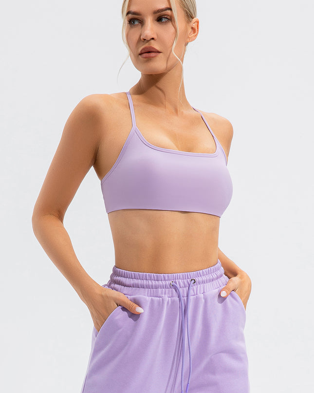Crisscross Spaghetti Strap Active Cami