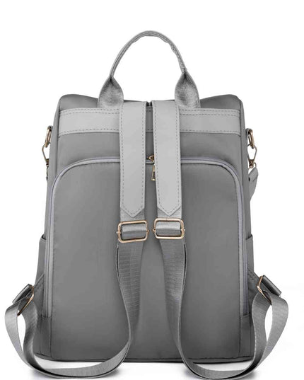 Zipper Pocket Beaded Backpack