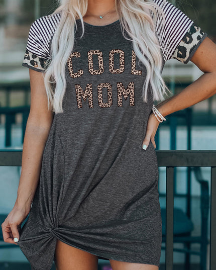 COOL MOM Graphic Twisted Dress