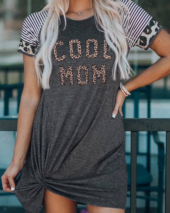 COOL MOM Graphic Twisted Dress