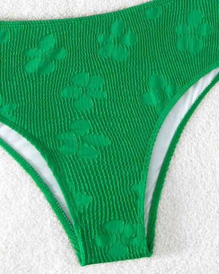 Textured Twisted Detail Bikini Set