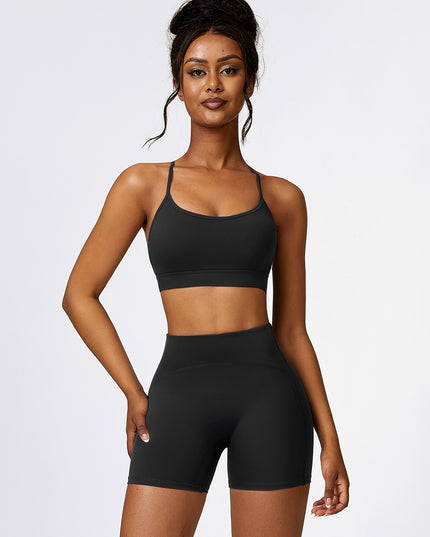 Sport Bra and Wide Waistband Shorts Set