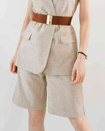 Alloy Buckle Elastic Belt