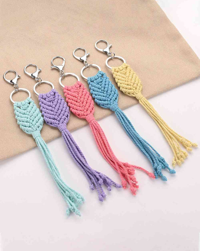 Assorted 4-Pack Handmade Fringe Keychain