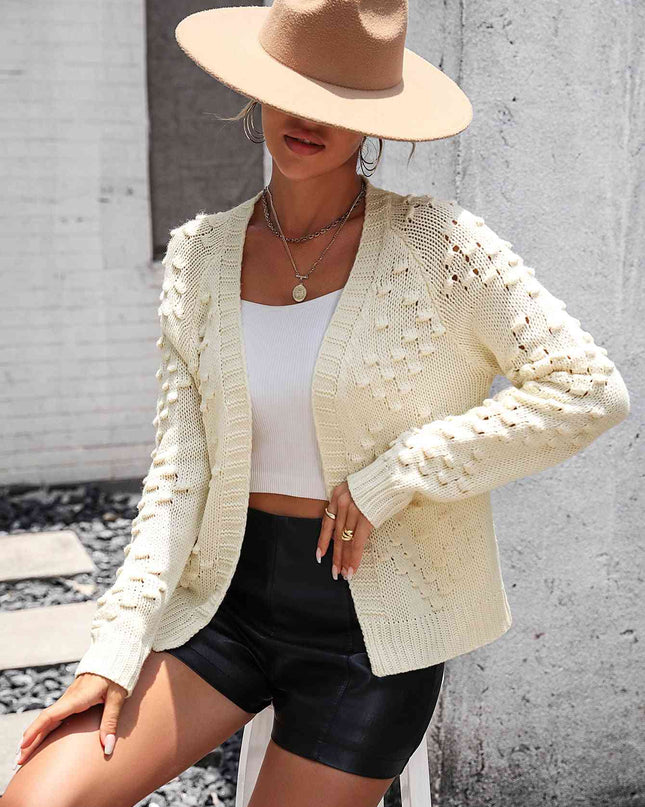 Open Front Long Sleeve Cardigan
