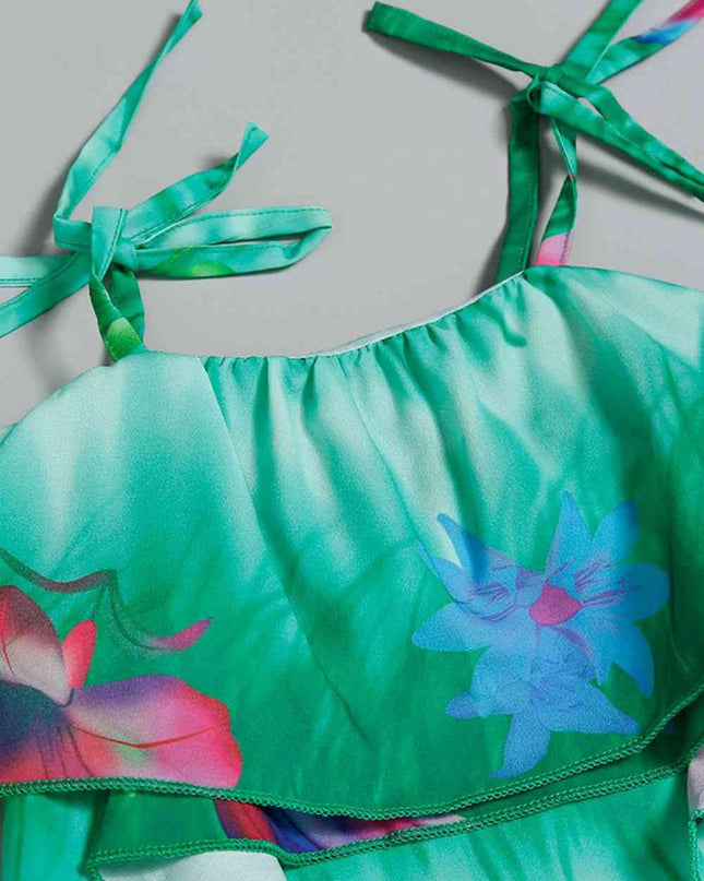 Women Floral Ruffled Dress