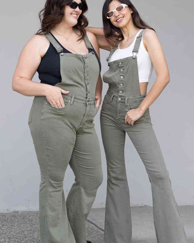 Judy Blue Full Size Kelsey Flare Tummy Control Overalls