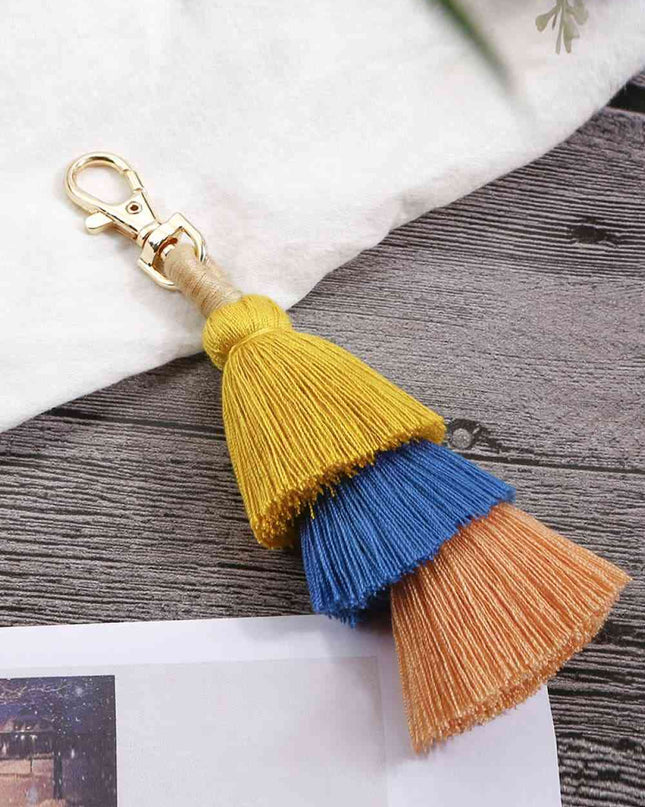 Layered Tassel Keychain