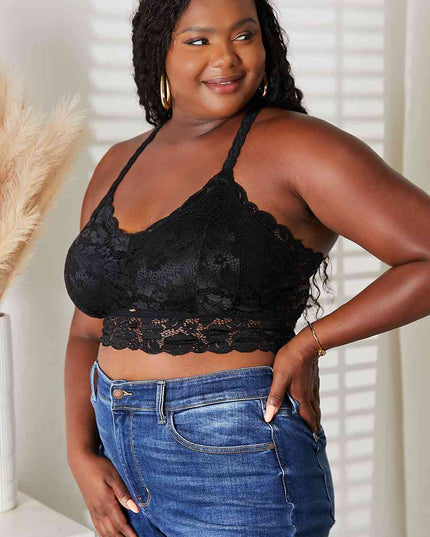 JadyK Juliette Full Size Crisscross Lace Bralette