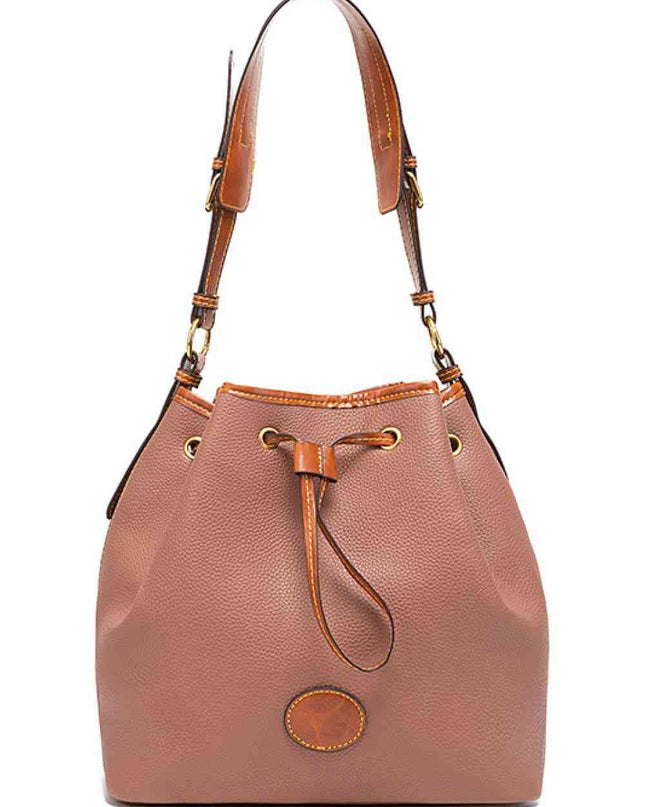 PU Drawstring Bucket Bag