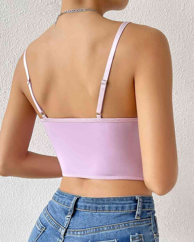 Sweetheart Neck Lace Detail Cami
