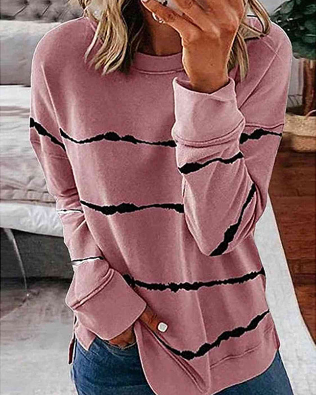 Striped Round Neck T-Shirt