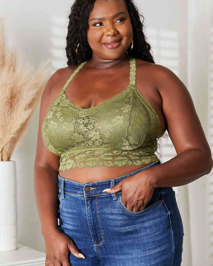JadyK Juliette Full Size Crisscross Lace Bralette