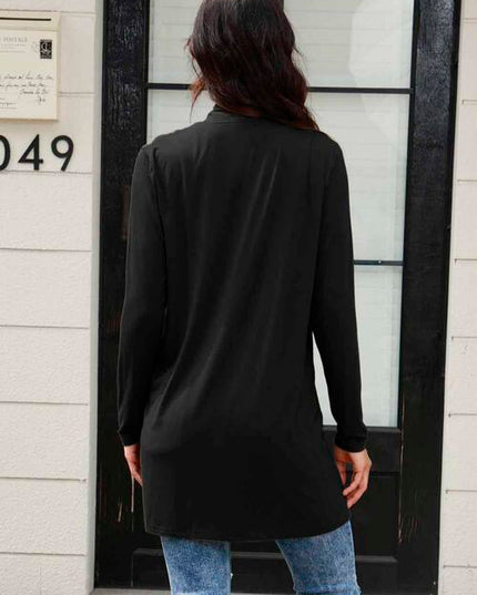 Basic Bae Full Size Open Front Long Sleeve Cardigan with Pockets