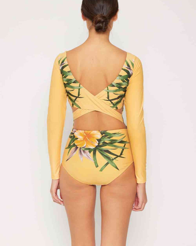 Marina West Swim Cool Down Longsleeve One-Piece Swimsuit
