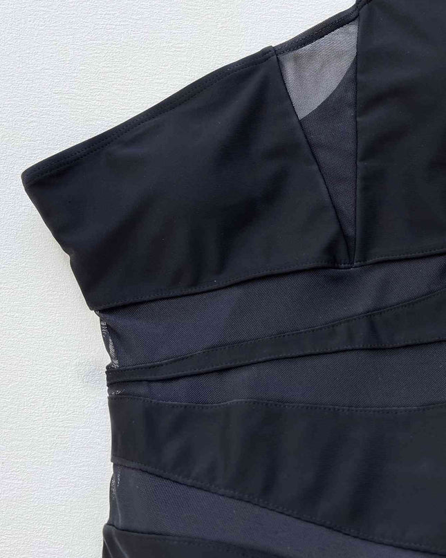 One-Shoulder Sleeveless One-Piece Swimsuit