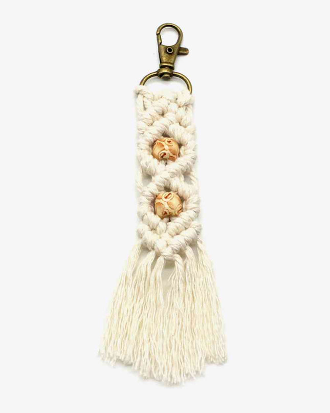 Assorted 4-Pack Handmade Macrame Fringe Keychain