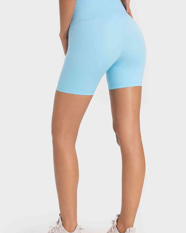 Staying Cozy Wide Waistband Biker Shorts