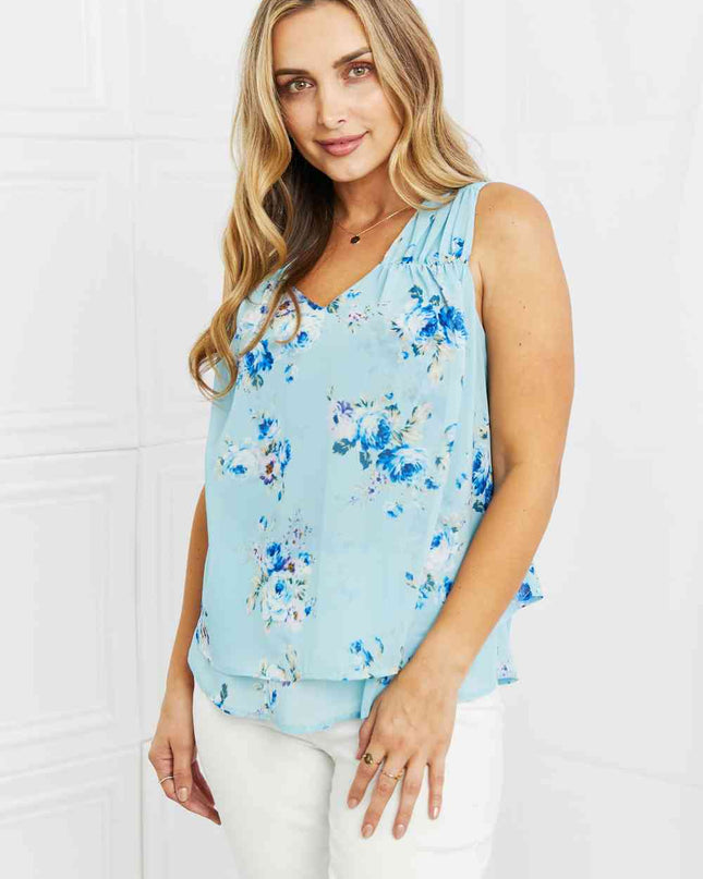 Sew In Love Off To Brunch Full Size Floral Tank Top