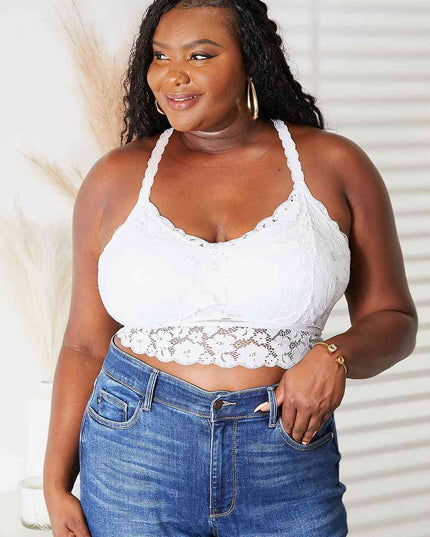 JadyK Juliette Full Size Crisscross Lace Bralette