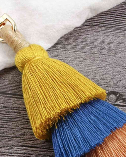 Layered Tassel Keychain