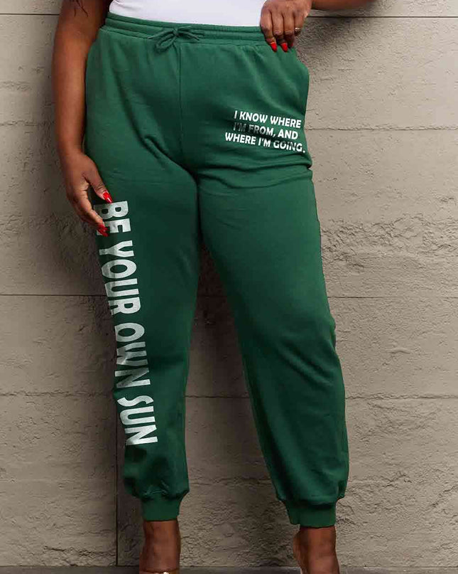 Simply Love Full Size BE YOUR OWN SUN Graphic Sweatpants