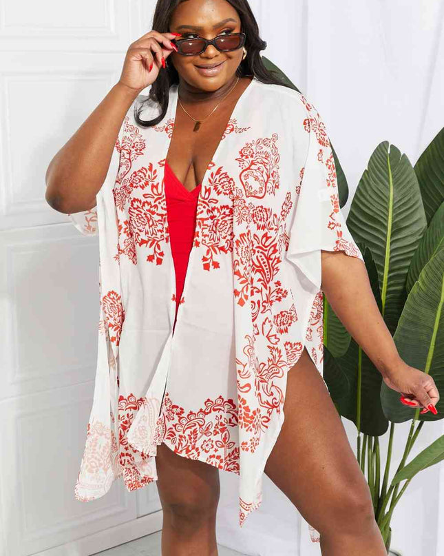 Floral Side Slit Cover Up