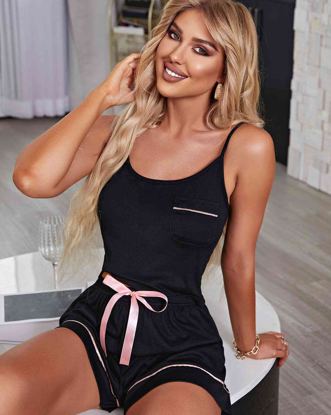 Contrast Cami and Shorts Lounge Set