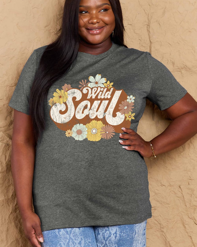 Simply Love Full Size WILD SOUL Graphic Cotton T-Shirt