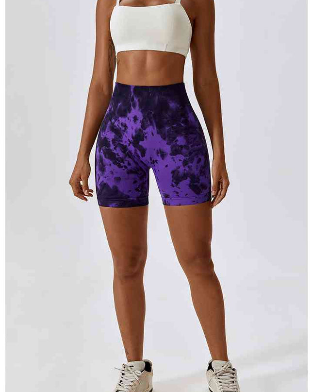 Tie Dye Wide Waistband Sports Shorts