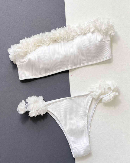 Applique Tie Back Two-Piece Bikini Set