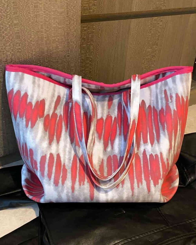 Printed PU Leather Tote Bag