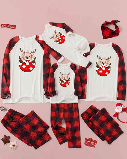 Graphic Plaid Long Sleeve Jumpsuit