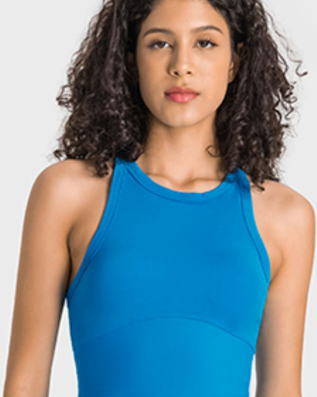 Racerback Cropped Sports Tank