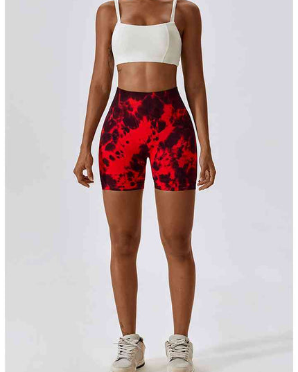 Tie Dye Wide Waistband Sports Shorts