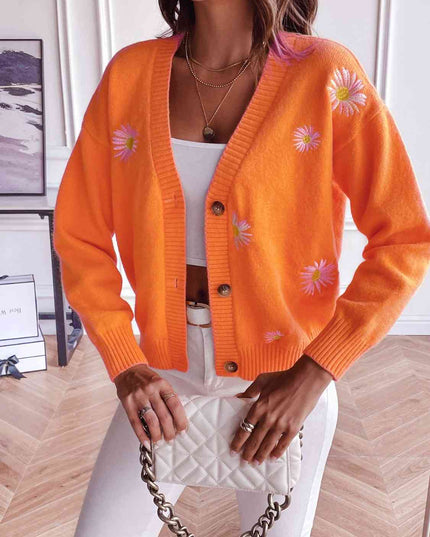 Floral Button Up Cardigan
