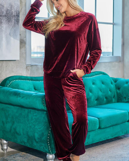Long Sleeve Top and Pants Lounge Set
