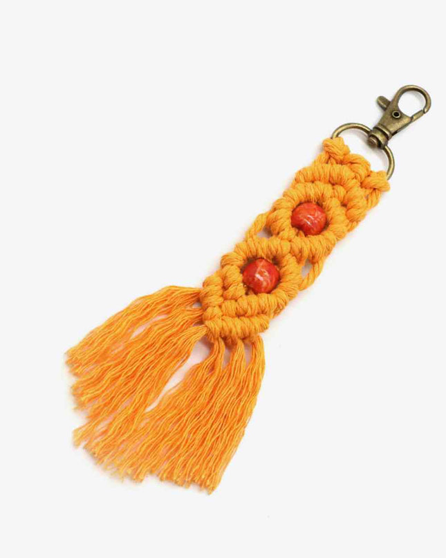 Assorted 4-Pack Handmade Macrame Fringe Keychain